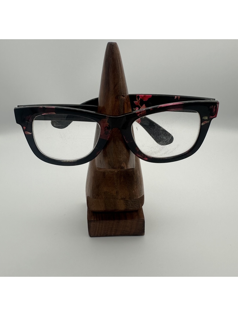 Betsey Johnson Black and Pink Floral Patterned Prescription Glass Frames